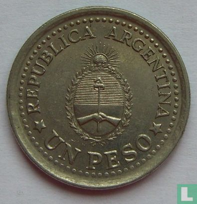 Argentinien 1 Peso 1960 (Typ 2) "150th anniversary of the May Revolution" - Bild 2