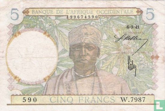 Frans West Afrika 5 Francs