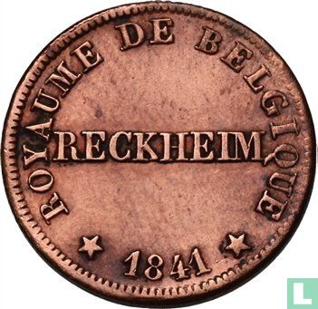 België 5 centimes 1841 Monnaie Fictive, Reckheim - Image 1