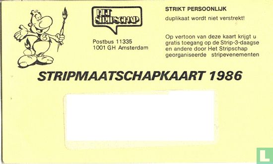 Stripmaatschapkaart 1986 - Image 2
