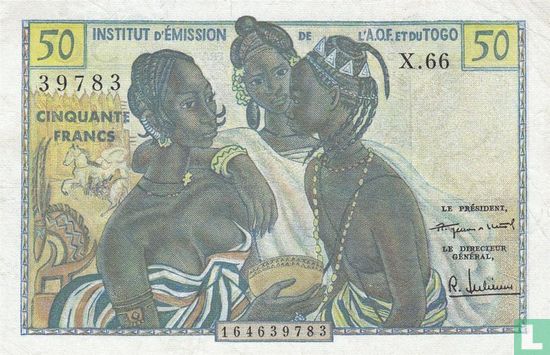 Frans West Afrika 50 Franken