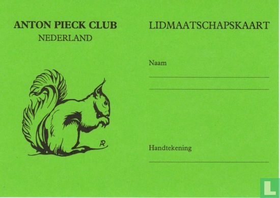 Lidmaatschapskaart Anton Pieck club Nederland - Bild 2