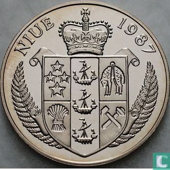 Niue 5 dollars 1987 "1988 Summer Olympics in Seoul - Steffi Graf" - Image 1