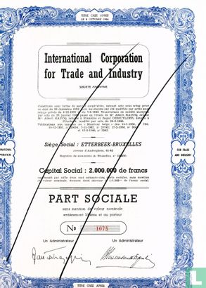 International Corporation for Trade and Industry, part sociale