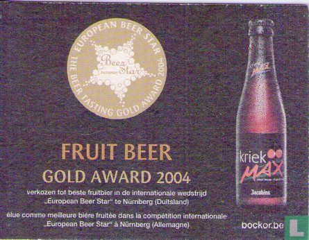 Kriek Max / Fruit bier gold award 2004 - Afbeelding 2