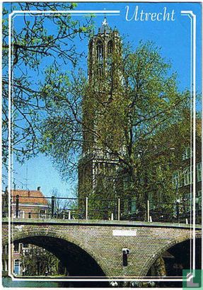 Utrecht - Oudegracht met Gaardbrug en Domtoren