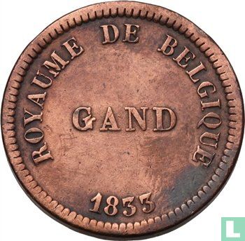 België 25 centimes 1833 Monnaie Fictive, Gent - Image 1