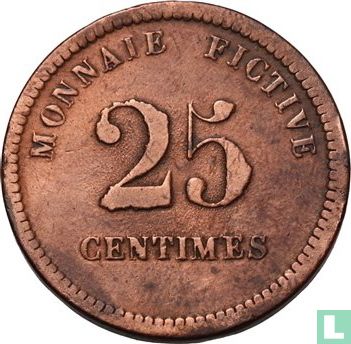 België 25 centimes 1833 Monnaie Fictive, Gent - Image 2