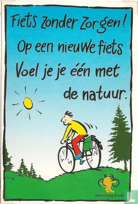 Op een nieuwe fiets voel je je één met de natuur.