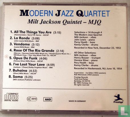 Modern Jazz Quartet / Milt Jackson Quintet - Image 2