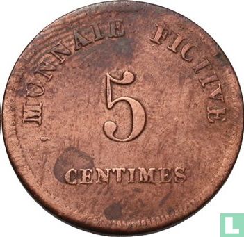 België 5 centimes 1833 Monnaie Fictive, Vilvoorde - Afbeelding 2