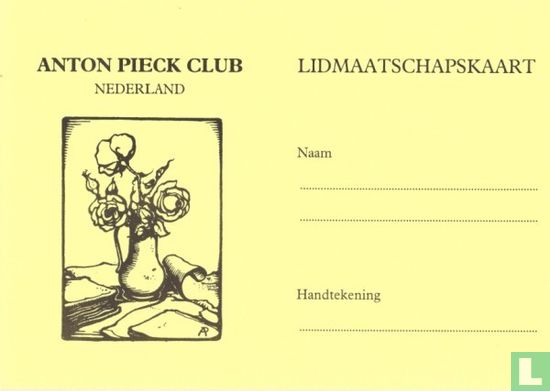 Lidmaatschapskaart Anton Pieck club Nederland - Afbeelding 2