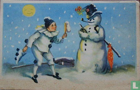 Pierrot met Sneeuwpop