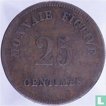 België 25 centimes 1848 Monnaie Fictive, Reckheim - Image 2