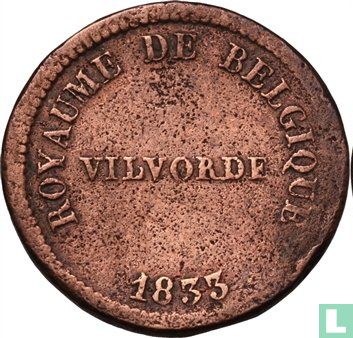 België 25 centimes 1833 Monnaie Fictive, Vilvoorde - Afbeelding 1