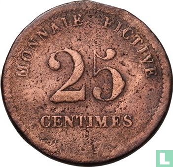België 25 centimes 1833 Monnaie Fictive, Vilvoorde - Afbeelding 2