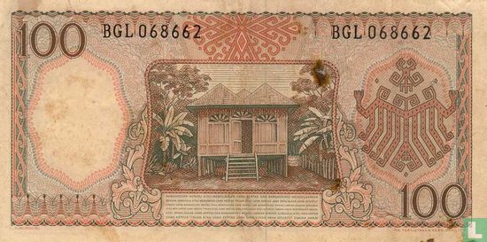 Indonesia 100 Rupiah 1964 - Image 2