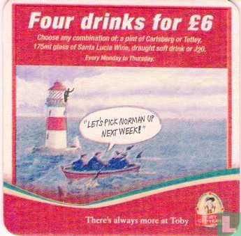 Four drinks for £6