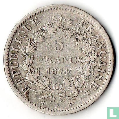 France 5 francs 1874 (K) - Image 1