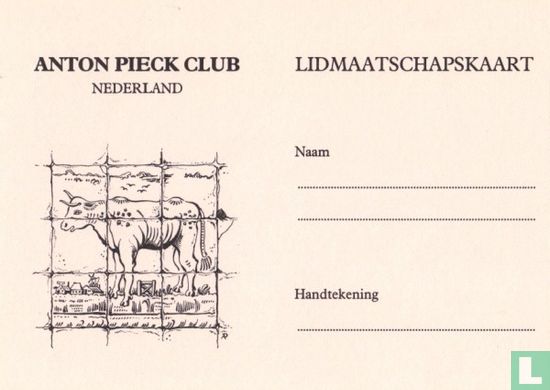 Lidmaatschapskaart Anton Pieck club Nederland - Image 2