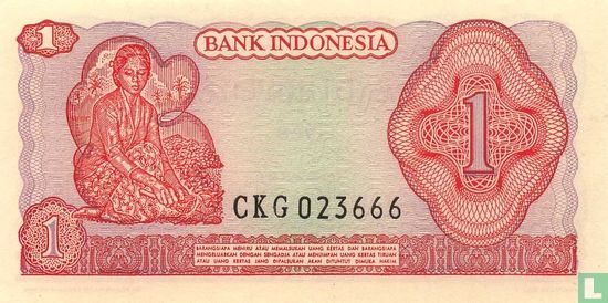 Indonésie 1 Rupiah 1968 - Image 2