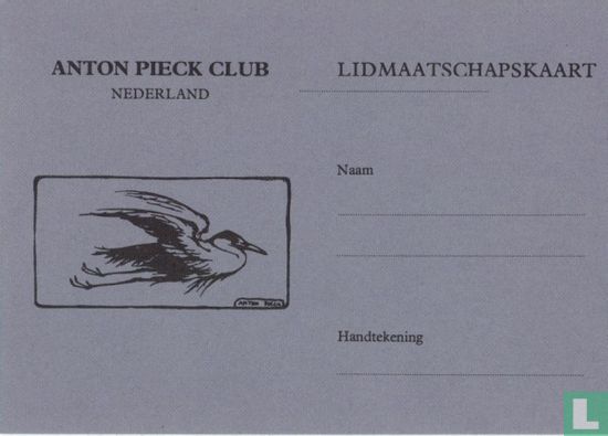 Lidmaatschapskaart Anton Pieck club Nederland - Bild 2