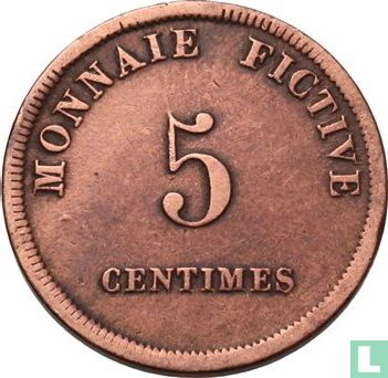 België 5 centimes 1833 Monnaie Fictive, Hermiksem - Image 2