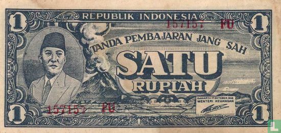 Indonésie 1 Rupiah 1945 (P17a) - Image 1