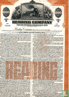 Reading Company, Mortgage Bond Certificate $ 1.000,= , 1945