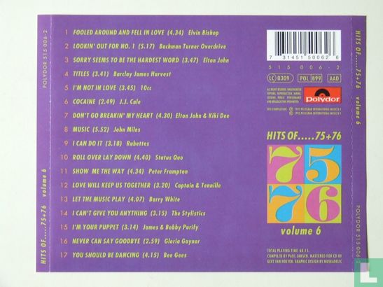 Hits of . . . '75 en '76 - Afbeelding 2