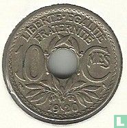 France 10 centimes 1920 (type 2 - grand trou) - Image 1