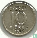 Zweden 10 öre 1957 - Afbeelding 1