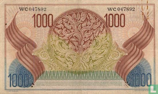 Indonésie 1.000 Rupiah 1952 - Image 2