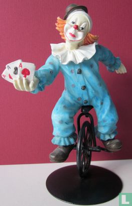 blau Clown auf Einrad - Bild 2