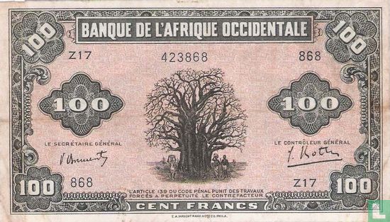 French West Africa 100 Francs