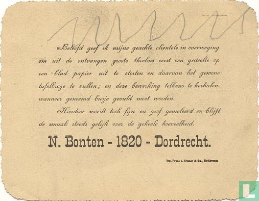 N.Bonten Thee - 1820 - Dordrecht - Image 2