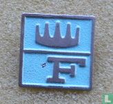 F (Frigidaire logo) [lichtblauw]