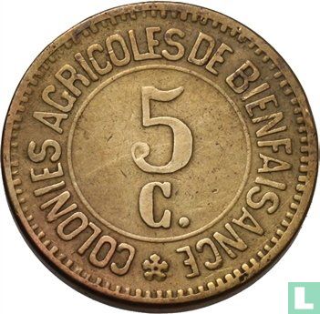 België 5 centimes ND (1886-1927) Rijksweldadigheidskolonies Hoogstraten en Merksplas - Image 2