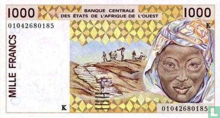 Stat Afr de l'Ouest. 1000 Francs K