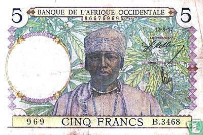Afrique de l'Ouest français 5 Francs
