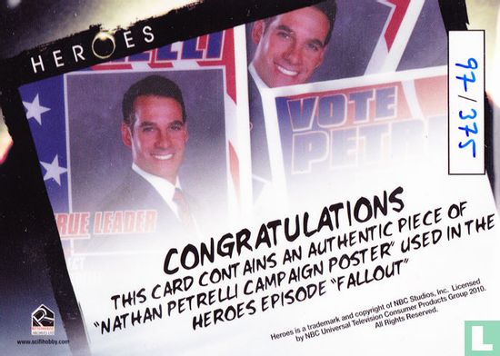 Nathan Petrelli Campaign Poster - Afbeelding 2
