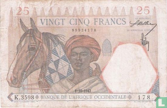 Afrique de l'Ouest français 25 Francs
