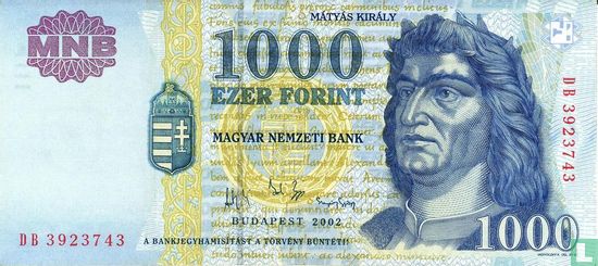 Hongarije 1.000 Forint 2002 - Afbeelding 1