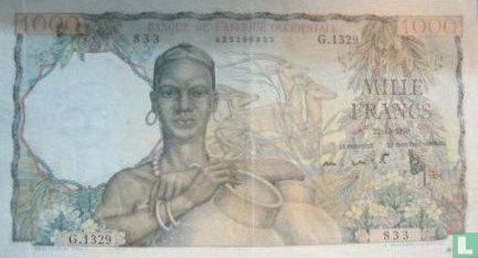 French West Africa 1000 Francs - Image 1