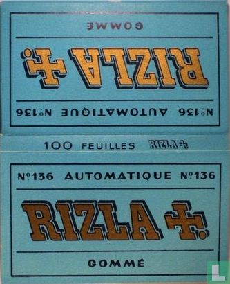 Rizla + Double Booklet Blauw Automatique - GOMME ( No. 136.) 