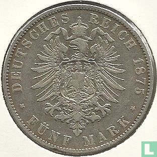 Beieren 5 mark 1875 - Afbeelding 1