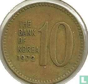 Zuid-Korea 10 won 1972 - Afbeelding 1