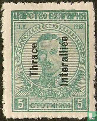 Bulgarische Briefmarken mit Aufdruck