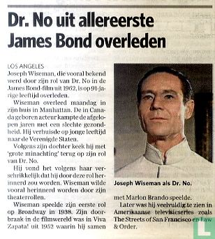 Dr. No uit allereerste James Bond overleden