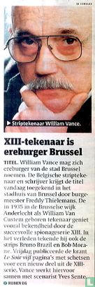 XIII-tekenaar is ereburger Brussel